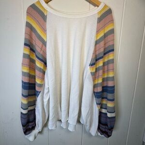 FP Movement by Free People Multicolor Striped Sweatshirt